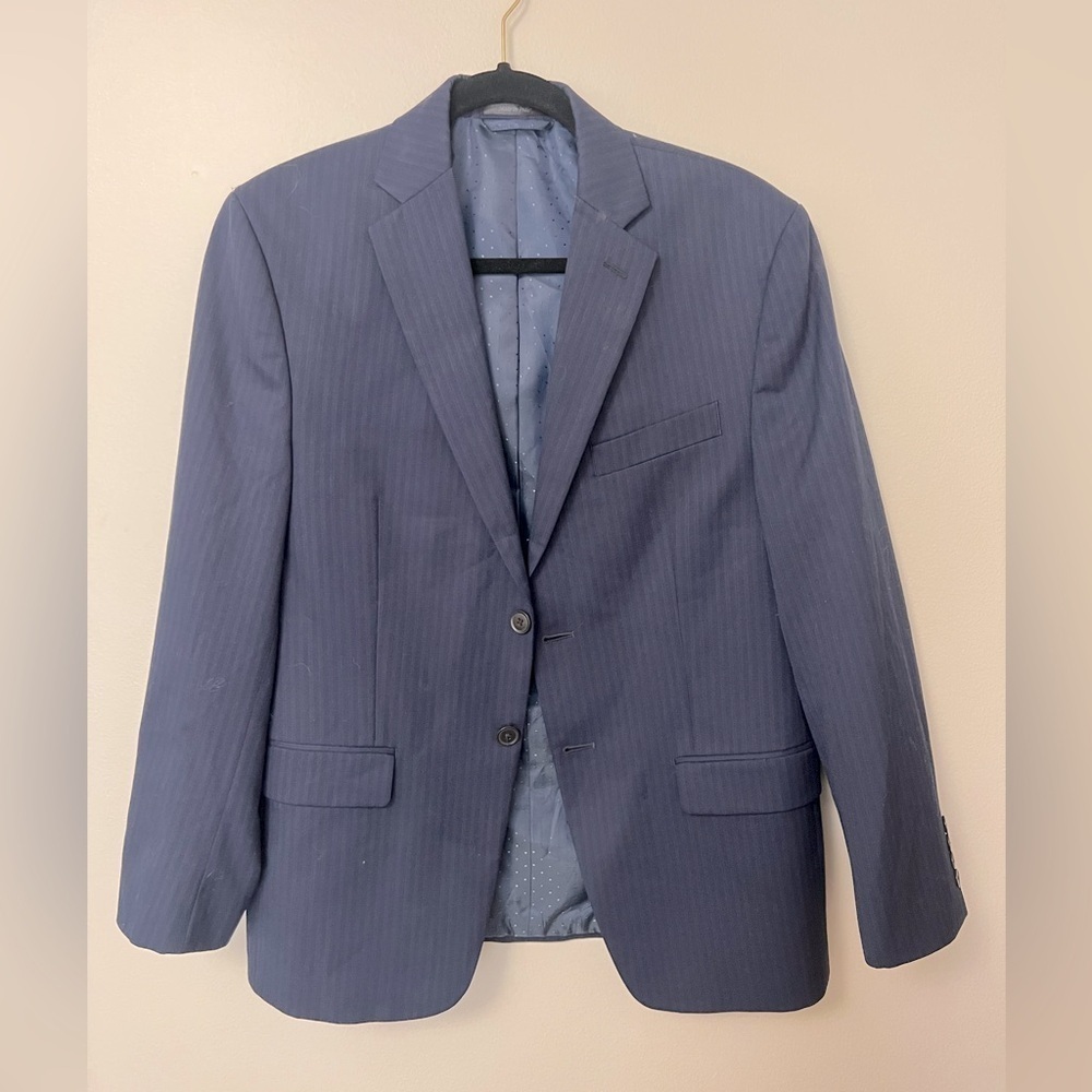 Michael Strahan Collection Men's Wool blend Navy Suit jacket size 38S